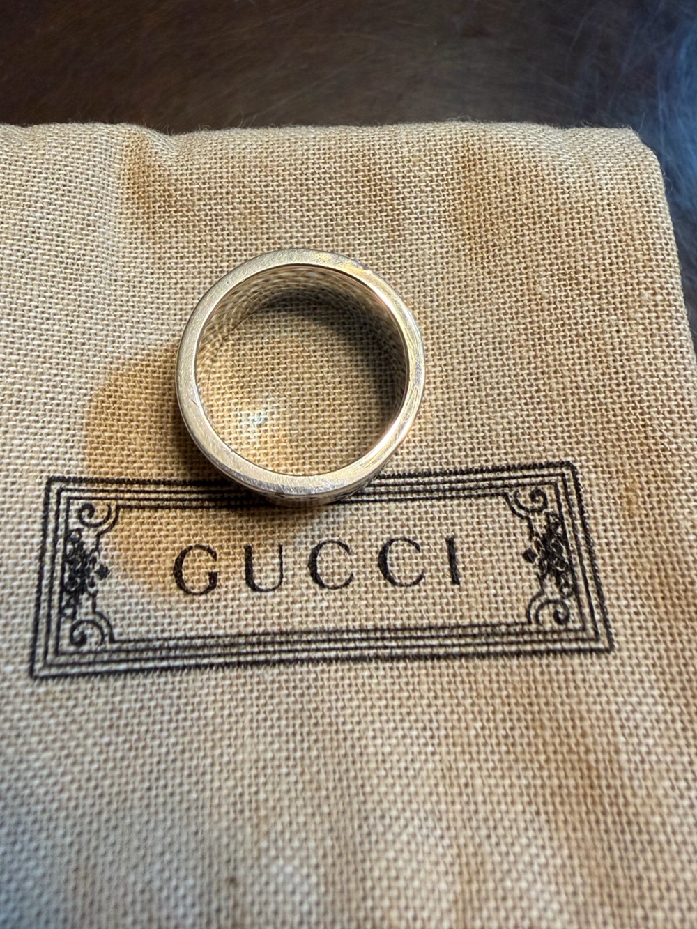 New Authentic Gucci GG Ghost Logo Silver Ring - Picture 11 of 16